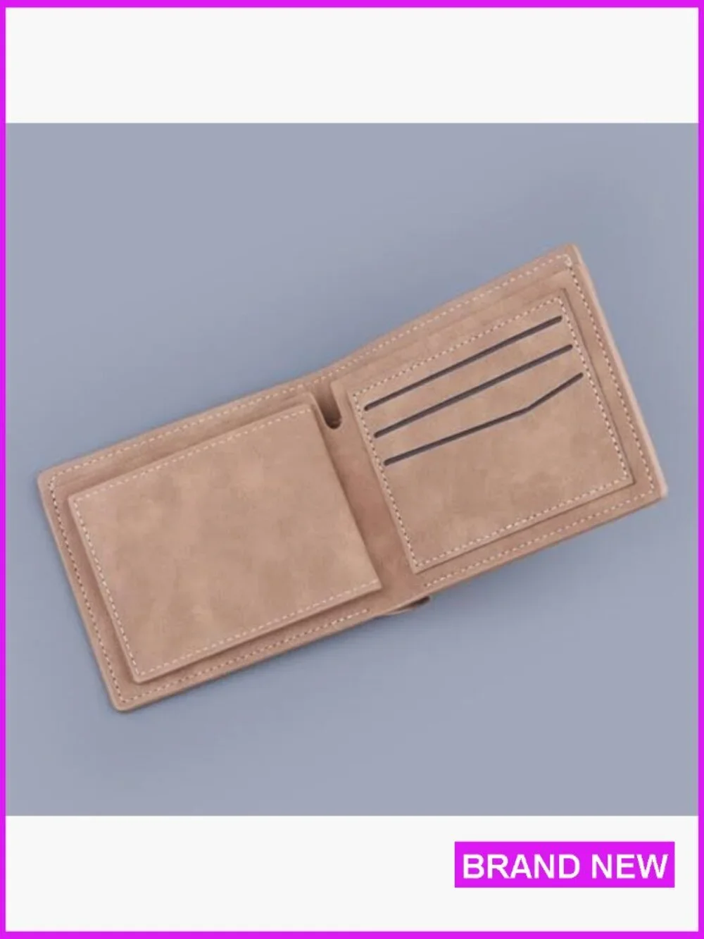 Slim PU Leather Wallet Multiple Card Slots ID Window Engraving Patterns